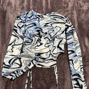 Blue swirl long sleeve